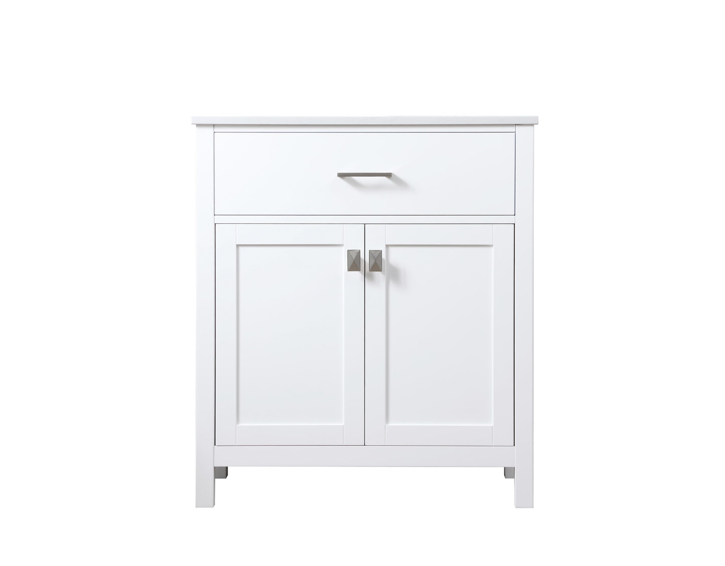 30 Inch Single Bathroom Vanity in White - BC3003034WH