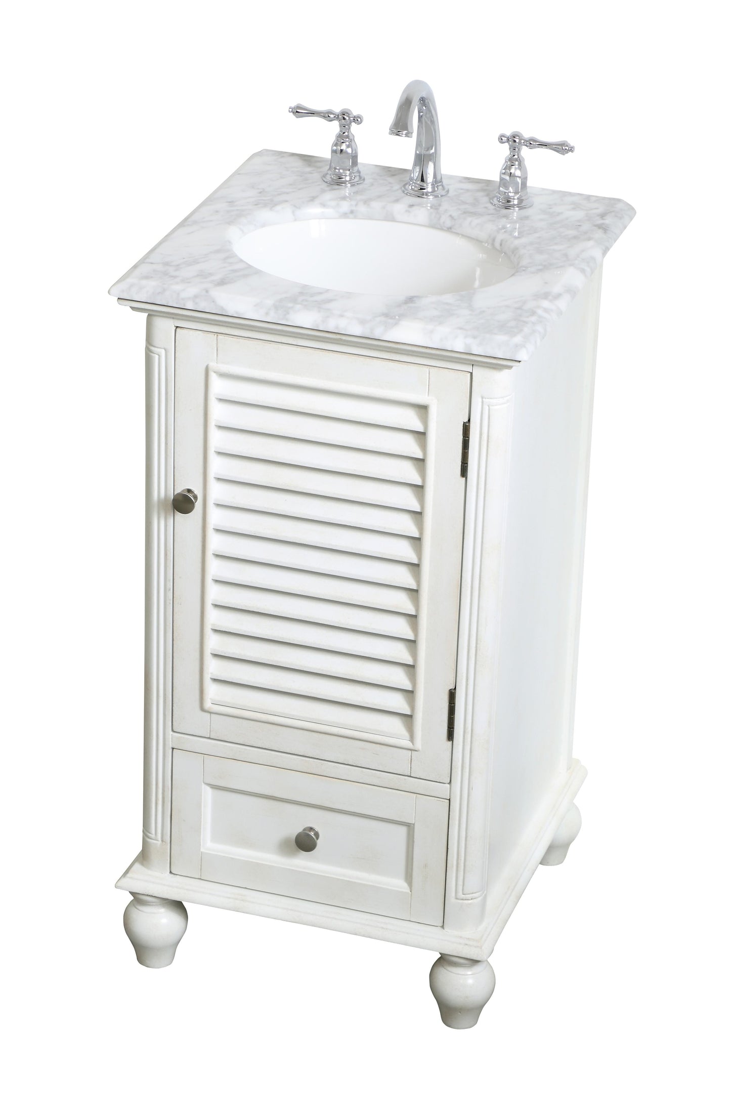 19 inch Single Bathroom Vanity in Antique White - BC3101935AW