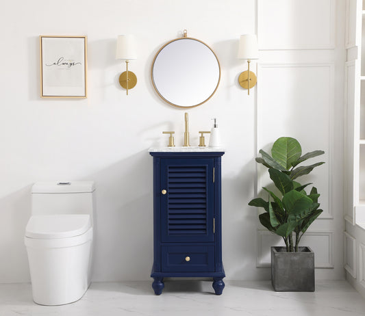 19 inch Single Bathroom Vanity in Blue - BC3101935BL