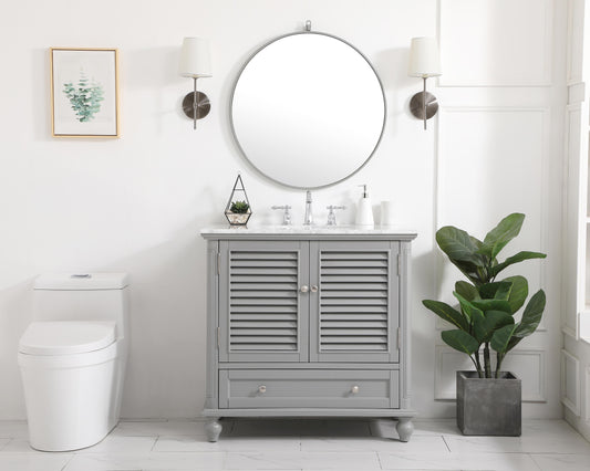 36 inch Single Bathroom Vanity in Grey - BC3103635GR