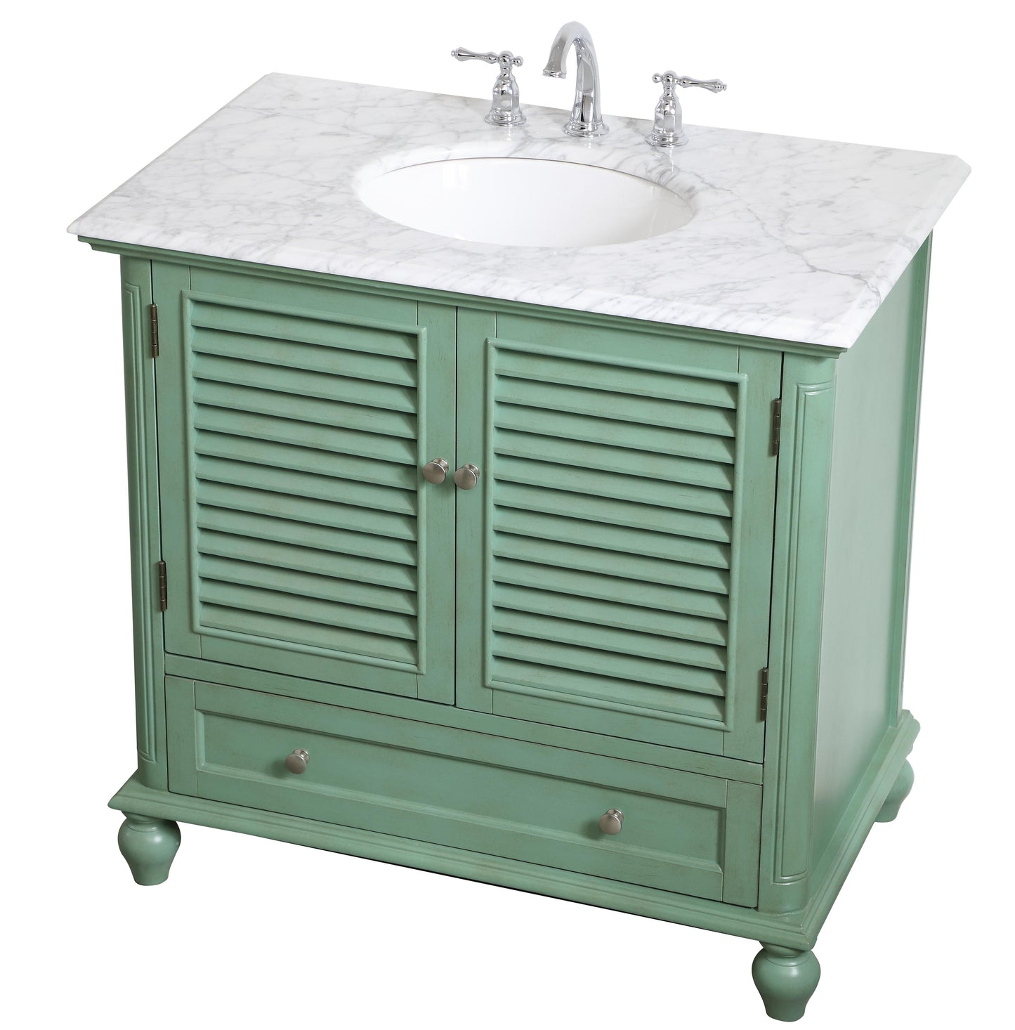 36 inch Single Bathroom Vanity in Vintage Mint - BC3103635VM