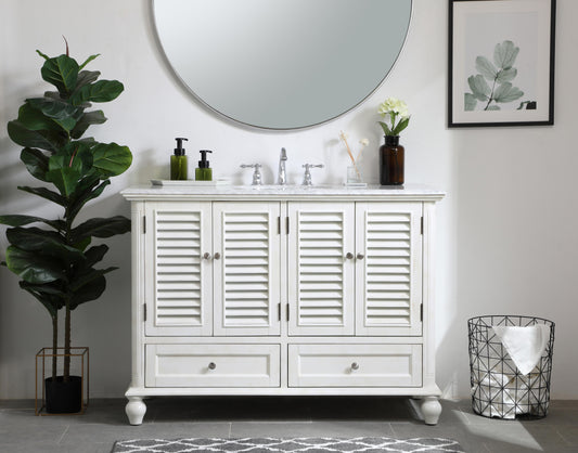 48 inch Single Bathroom Vanity in Antique White - BC3104835AW