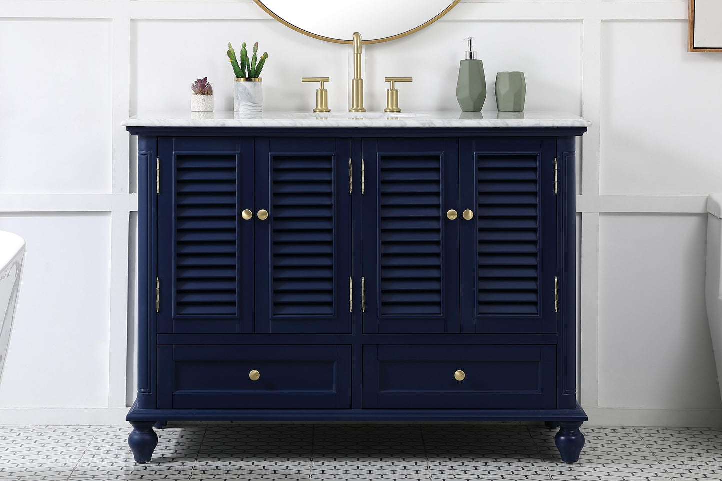 48 inch Single Bathroom Vanity in Blue - BC3104835BL