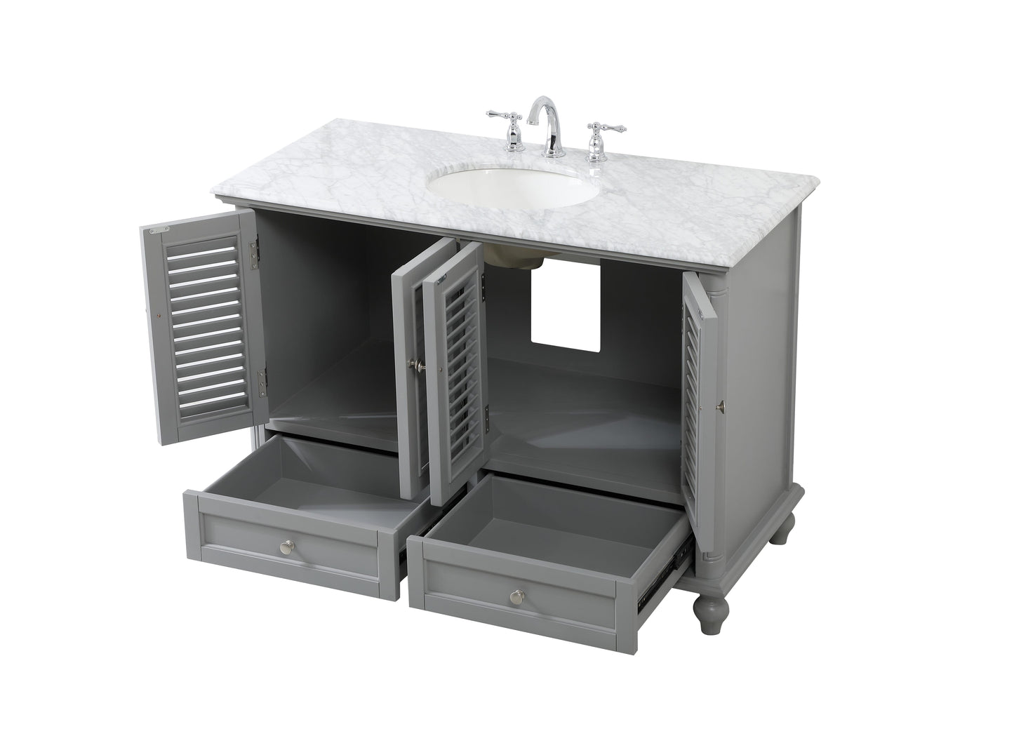 48 inch Single Bathroom Vanity in Grey - BC3104835GR