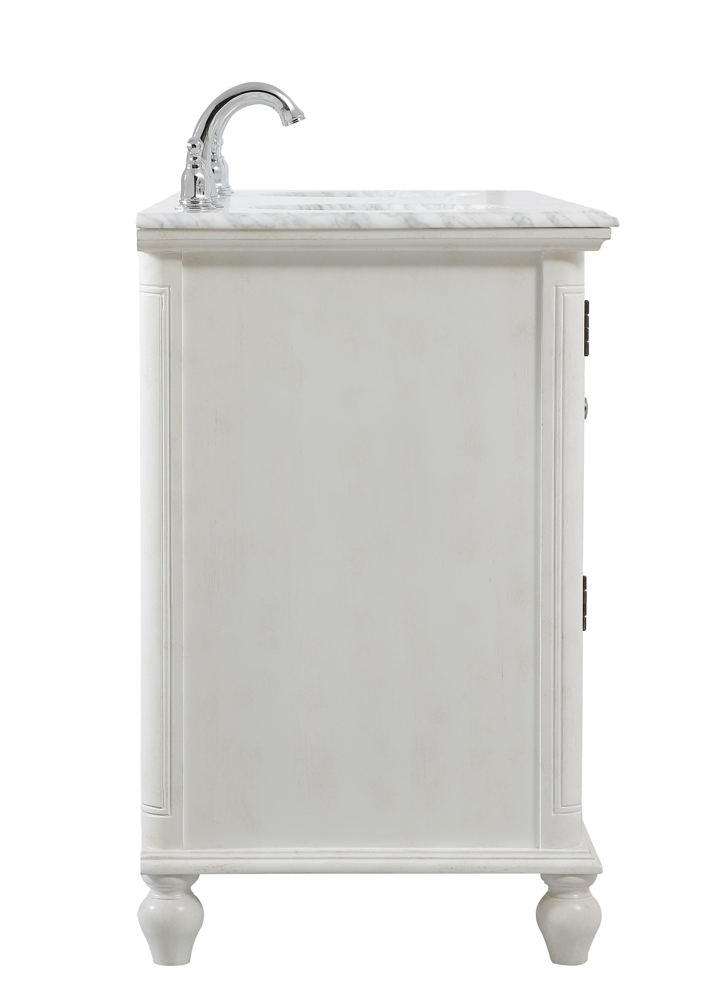 60 inch Double Bathroom Vanity in Antique White - BC310D6035AW