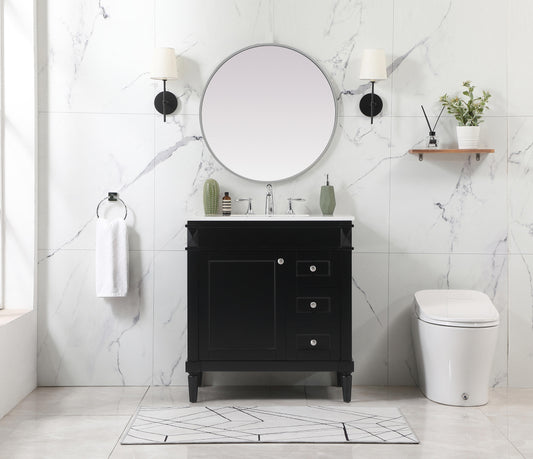 32 inch Single Bathroom Vanity in Black - BC3203235BK