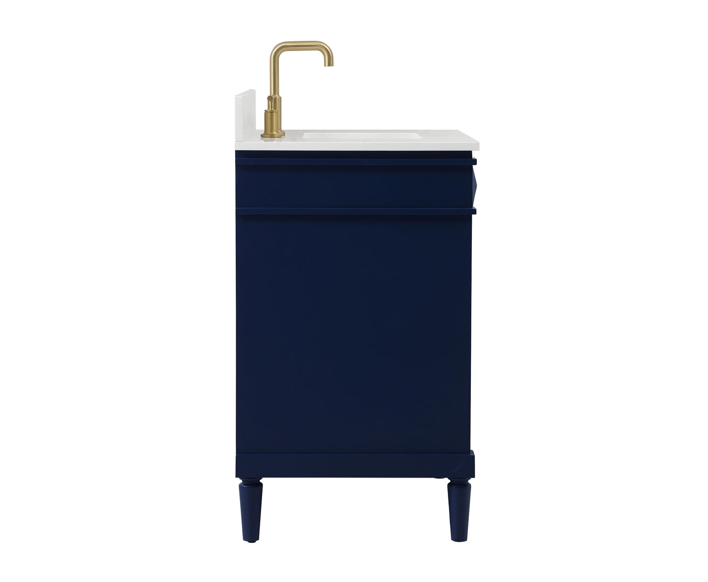 32 inch Single Bathroom Vanity in Blue with backsplash - BC3203235BL-BS