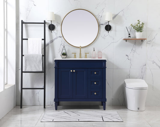 36 inch Single Bathroom Vanity in Blue - BC3203635BL