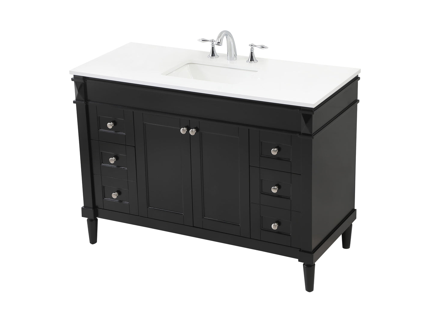 48 inch Single Bathroom Vanity in Black - BC3204835BK