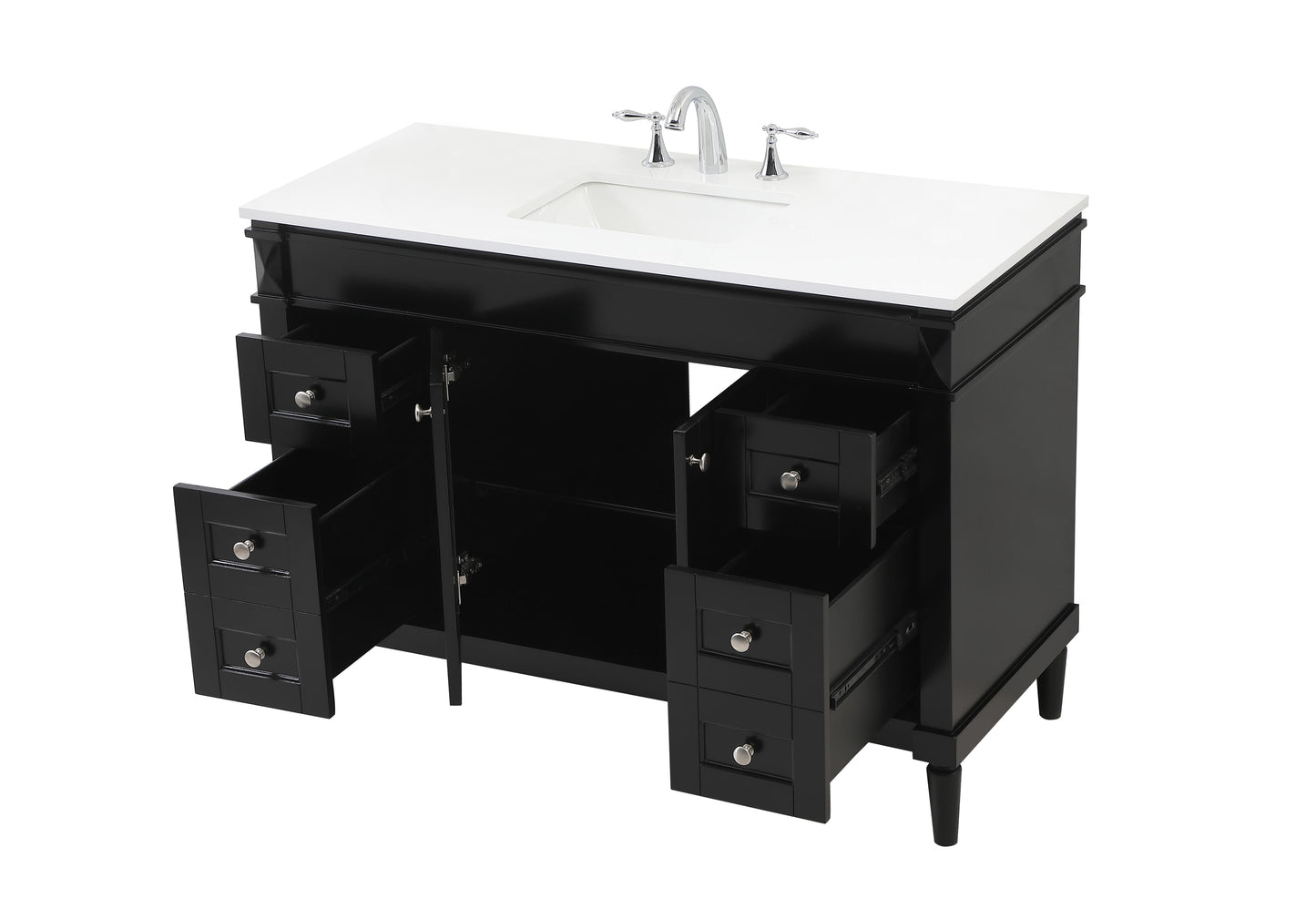 48 inch Single Bathroom Vanity in Black - BC3204835BK