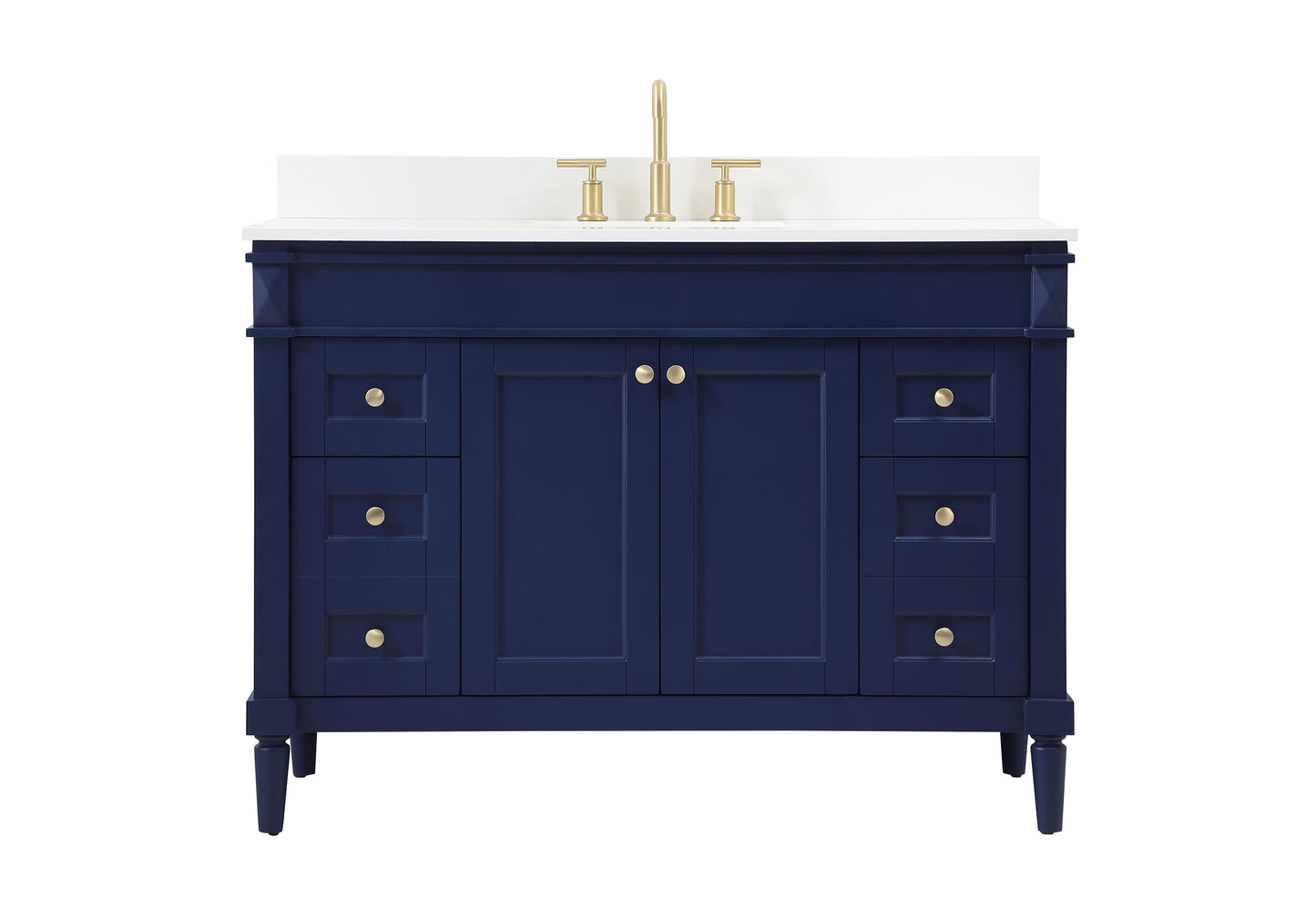 48 inch Single Bathroom Vanity in Blue with backsplash - BC3204835BL-BS