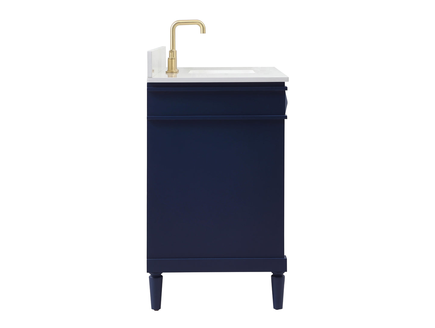 48 inch Single Bathroom Vanity in Blue with backsplash - BC3204835BL-BS