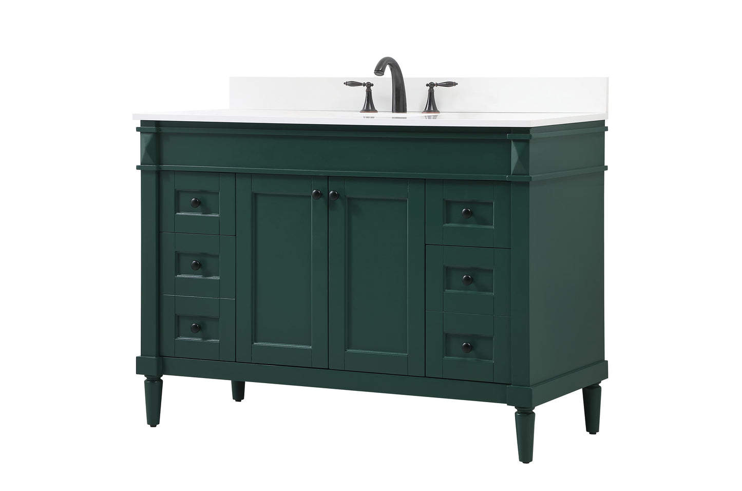 48 inch Single Bathroom Vanity in Green with backsplash - BC3204835GN-BS