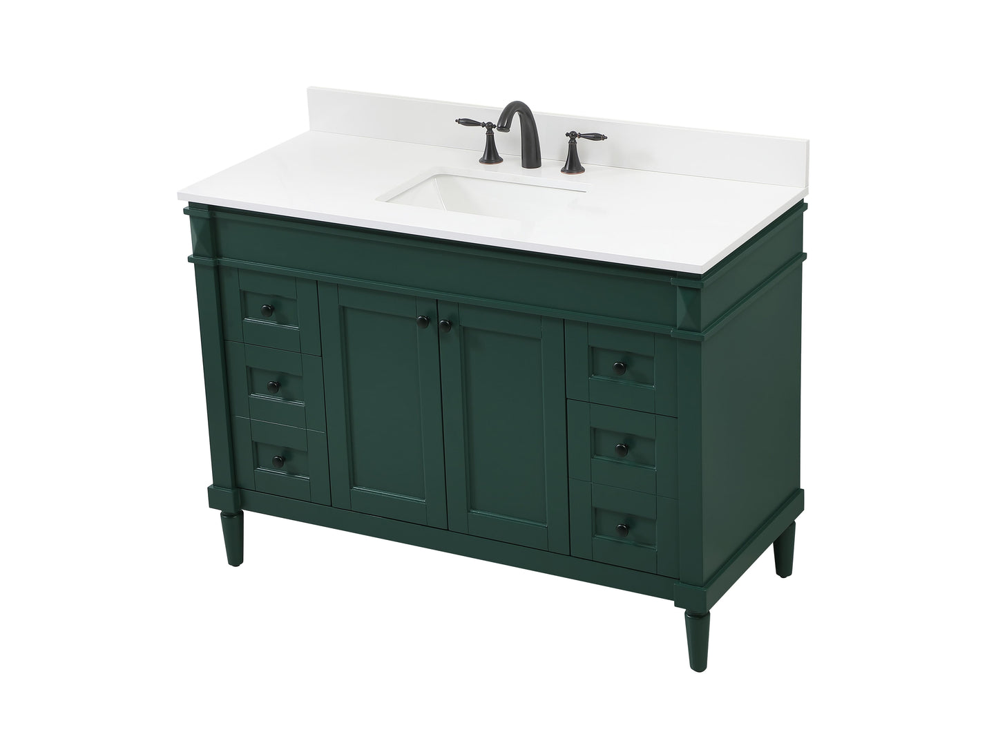 48 inch Single Bathroom Vanity in Green with backsplash - BC3204835GN-BS