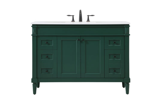 48 inch Single Bathroom Vanity in Green - BC3204835GN