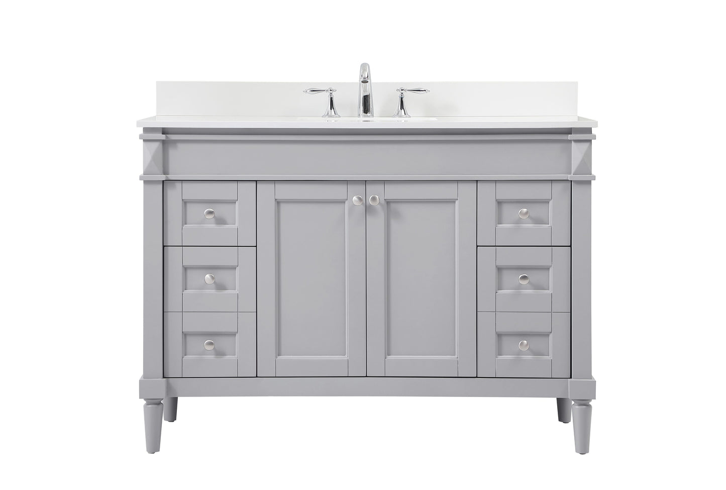 48 inch Single Bathroom Vanity in Grey with backsplash - BC3204835GR-BS