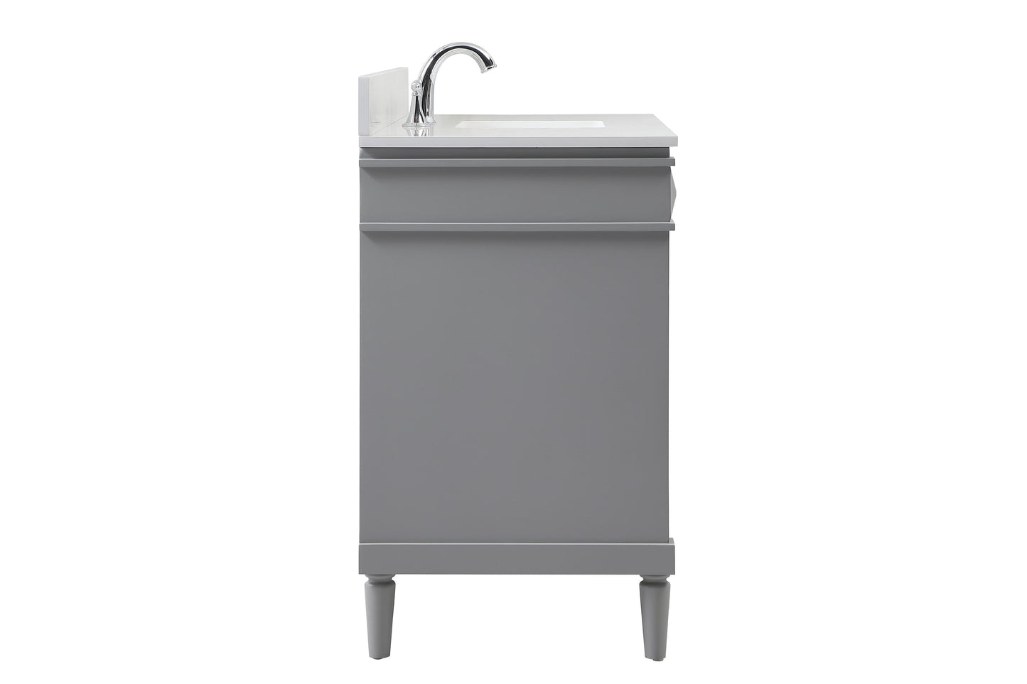 48 inch Single Bathroom Vanity in Grey with backsplash - BC3204835GR-BS