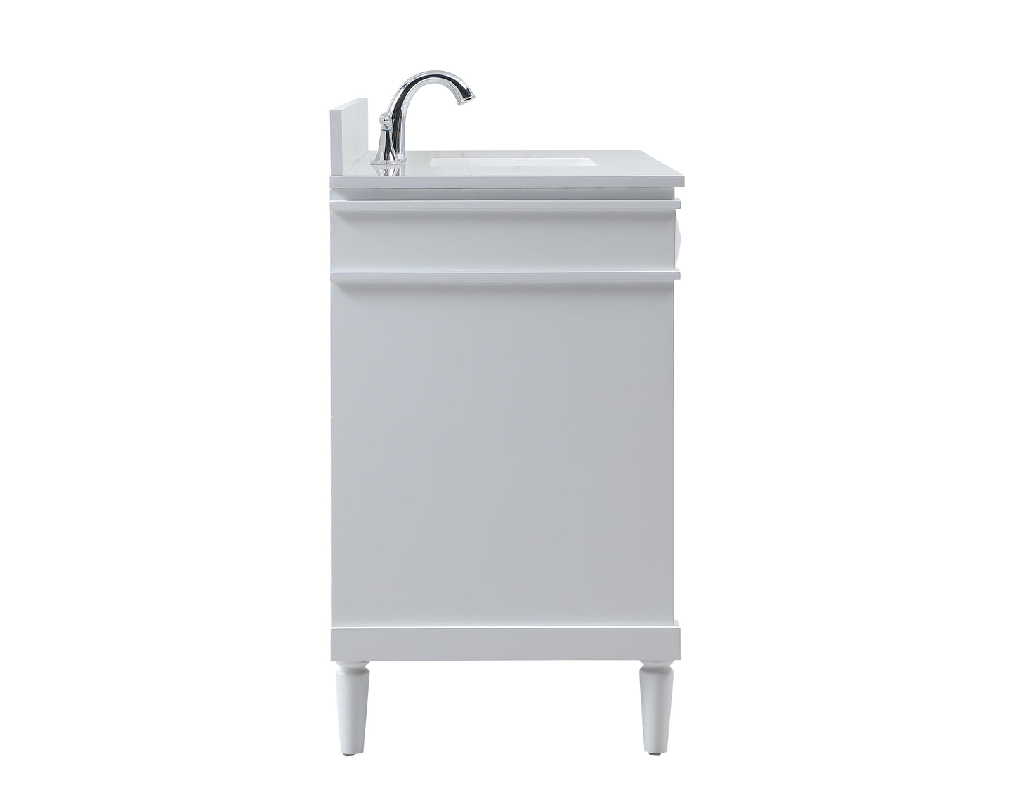 48 inch Single Bathroom Vanity in White with backsplash - BC3204835WH-BS