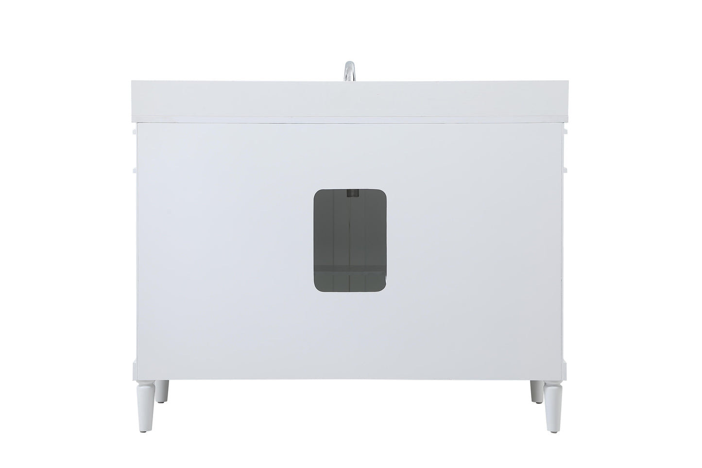 48 inch Single Bathroom Vanity in White with backsplash - BC3204835WH-BS