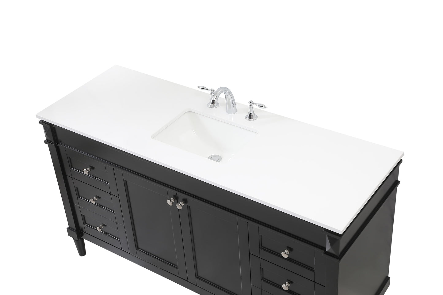 60 inch Single Bathroom Vanity in Black - BC3206035BK