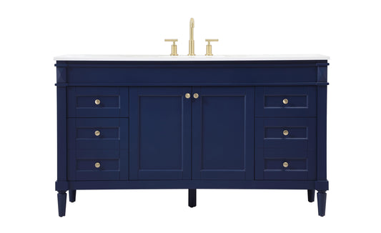 60 inch Single Bathroom Vanity in Blue - BC3206035BL