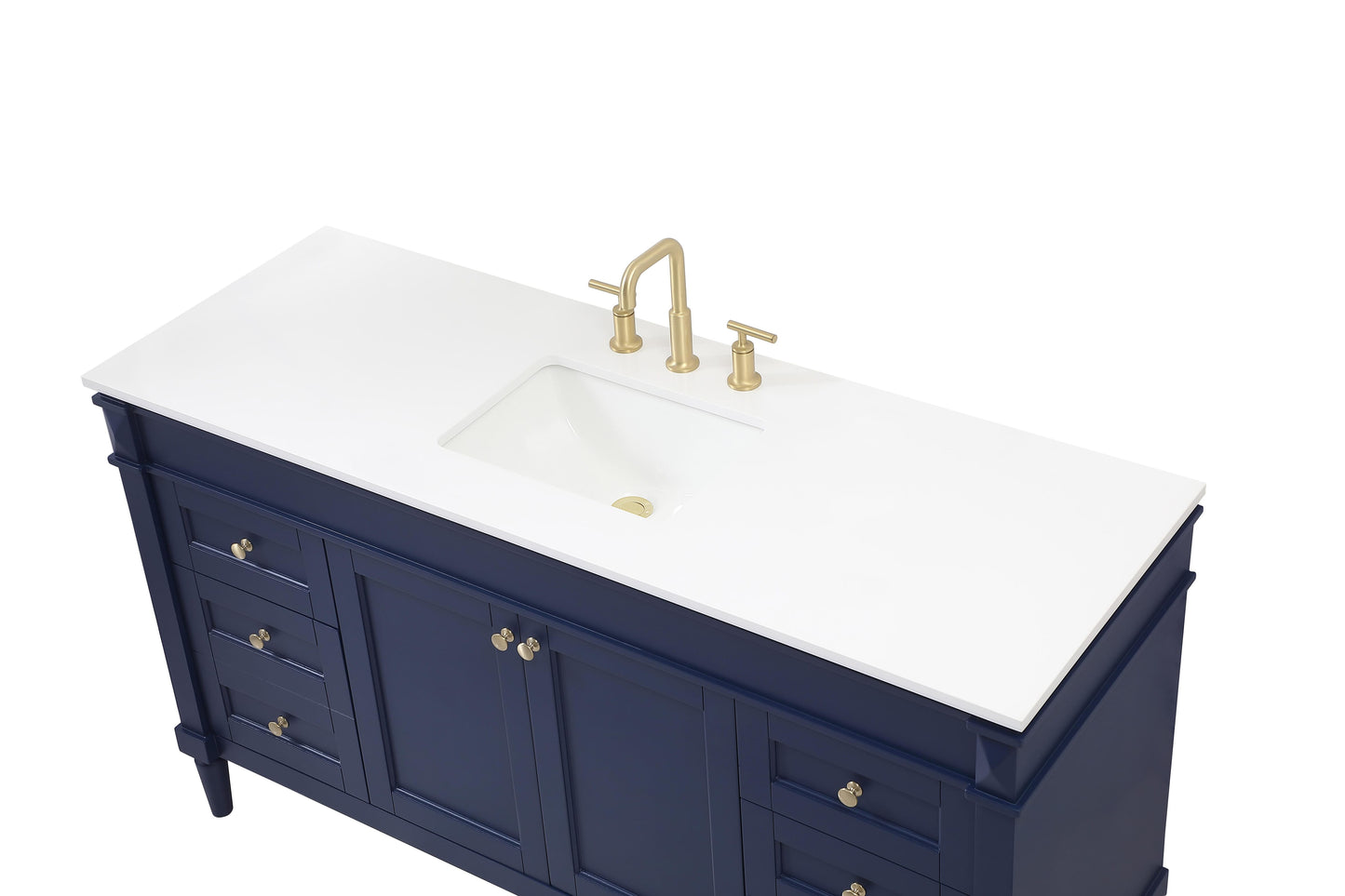 60 inch Single Bathroom Vanity in Blue - BC3206035BL