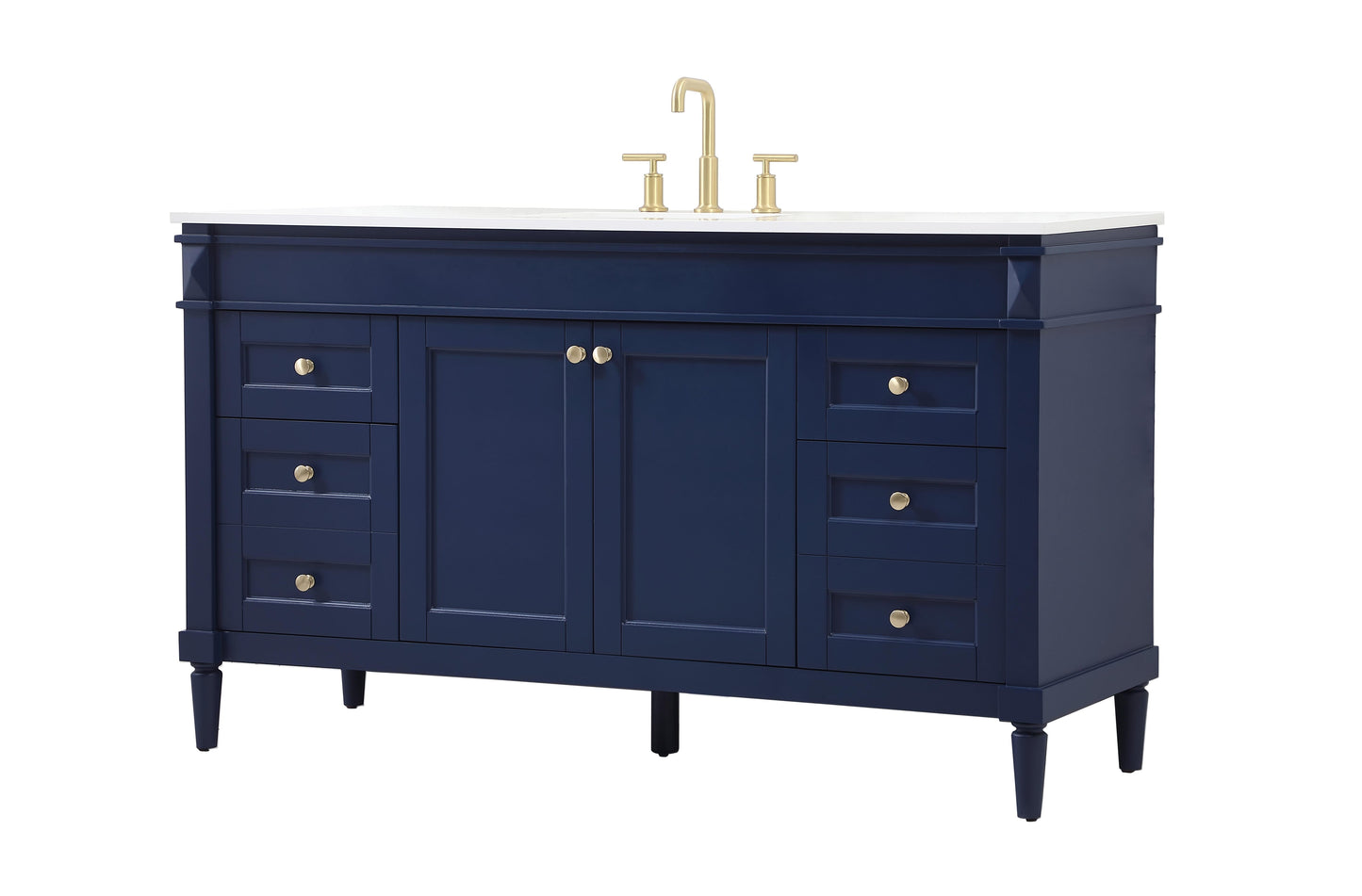 60 inch Single Bathroom Vanity in Blue - BC3206035BL