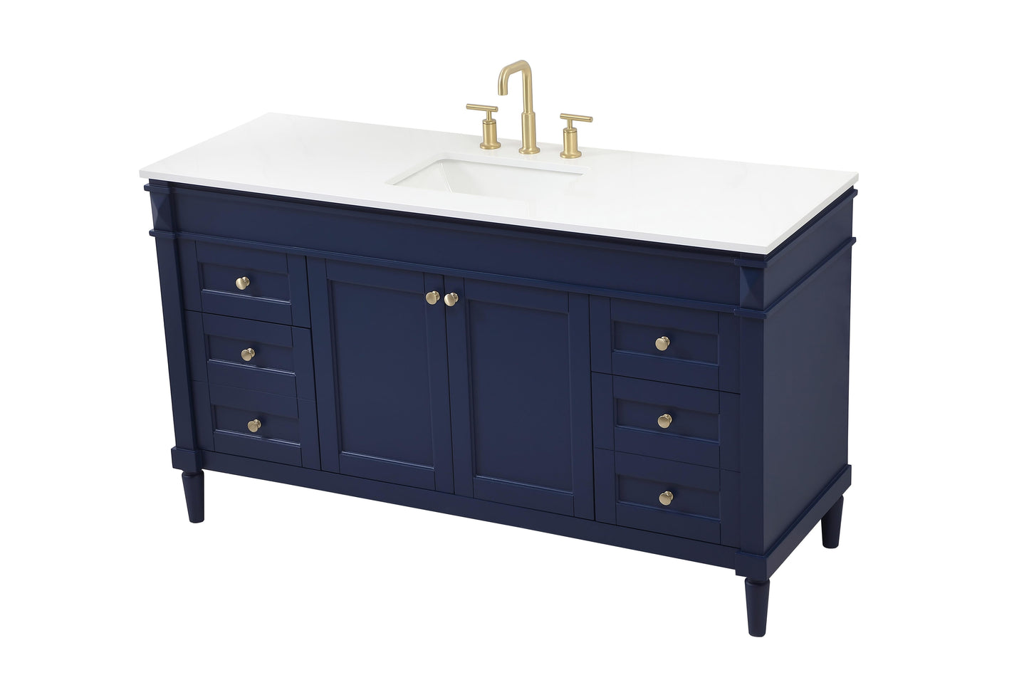 60 inch Single Bathroom Vanity in Blue - BC3206035BL