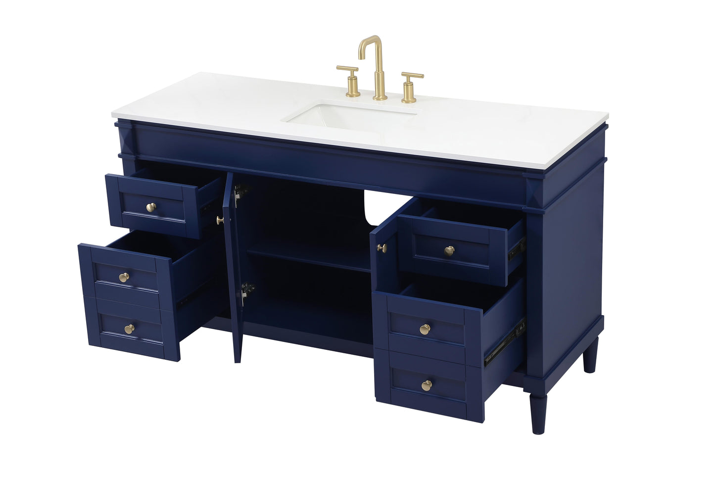 60 inch Single Bathroom Vanity in Blue - BC3206035BL