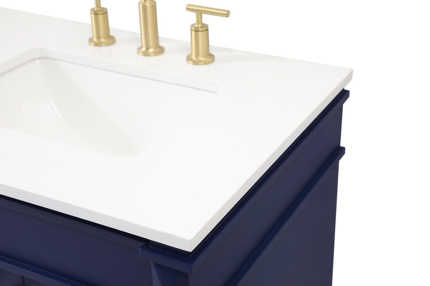 60 inch Double Bathroom Vanity in Blue - BC320D6035BL