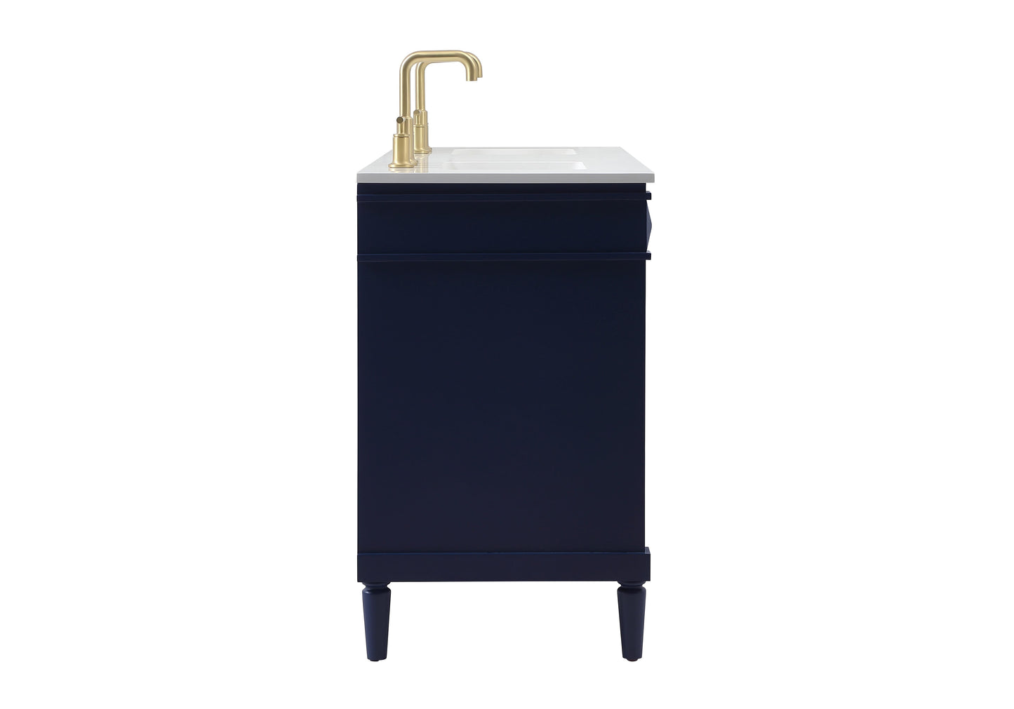 60 inch Double Bathroom Vanity in Blue - BC320D6035BL