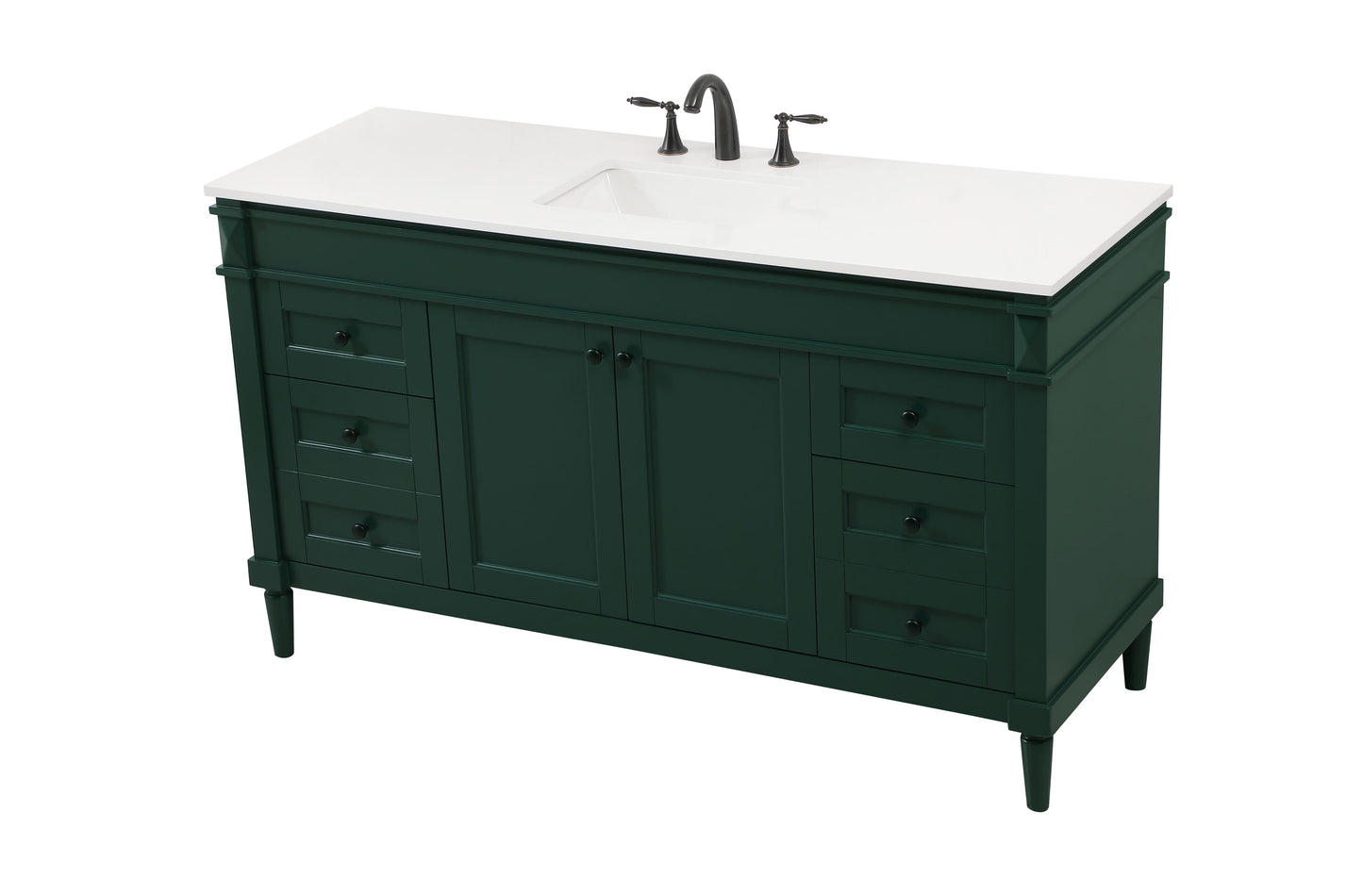 60 inch Single Bathroom Vanity in Green - BC3206035GN