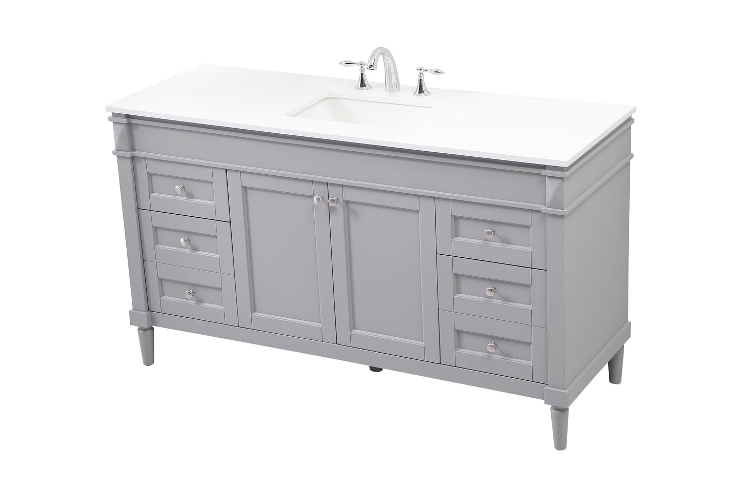 60 inch Single Bathroom Vanity in Grey - BC3206035GR