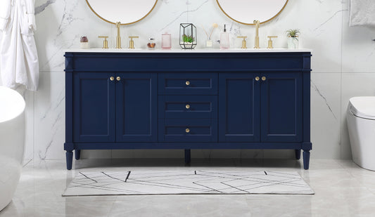 72 inch Double Bathroom Vanity in Blue - BC320D7235BL