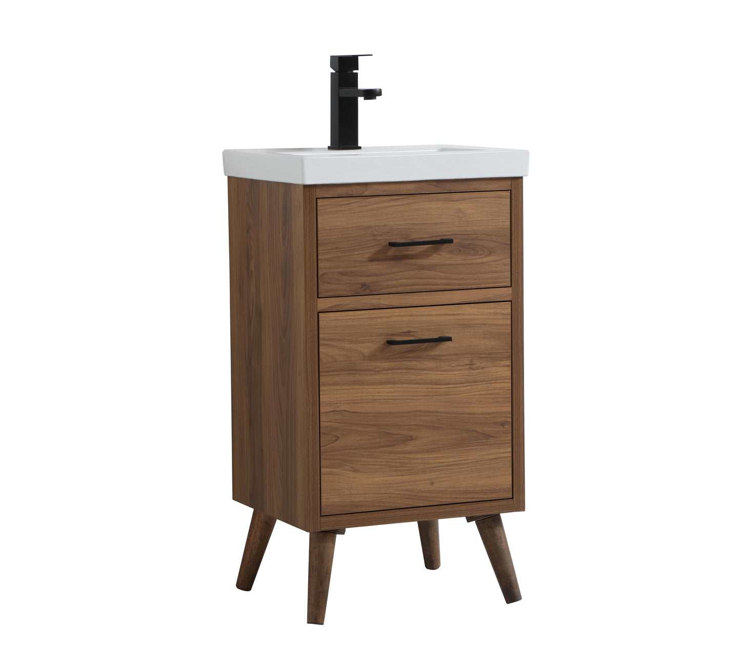 18 inch Bathroom Vanity in Walnut Brown - BC3301833WB