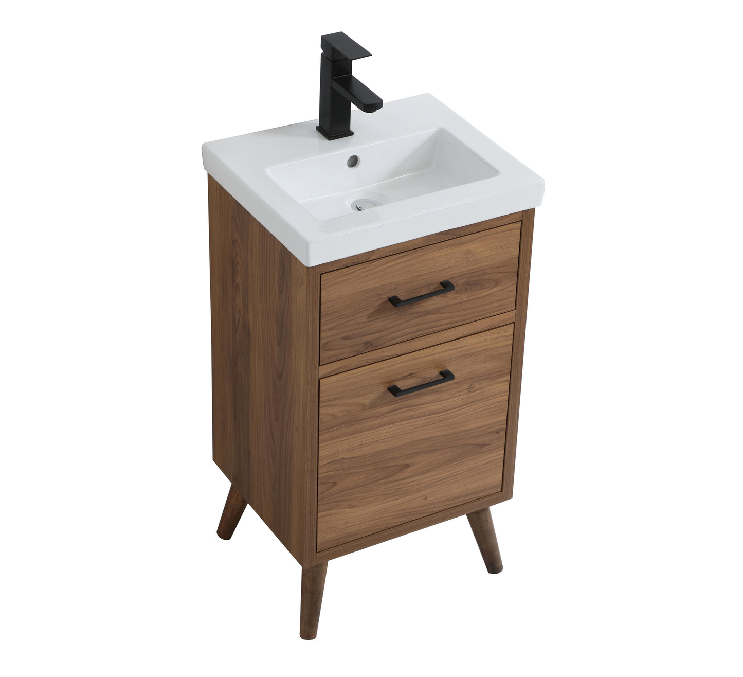 18 inch Bathroom Vanity in Walnut Brown - BC3301833WB