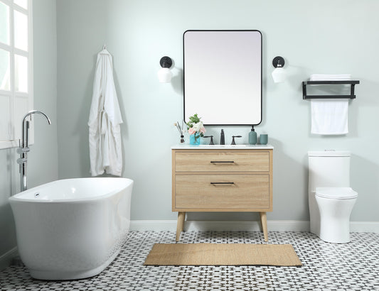 36 inch Single Bathroom Vanity in Mango Wood - BC3303634MW