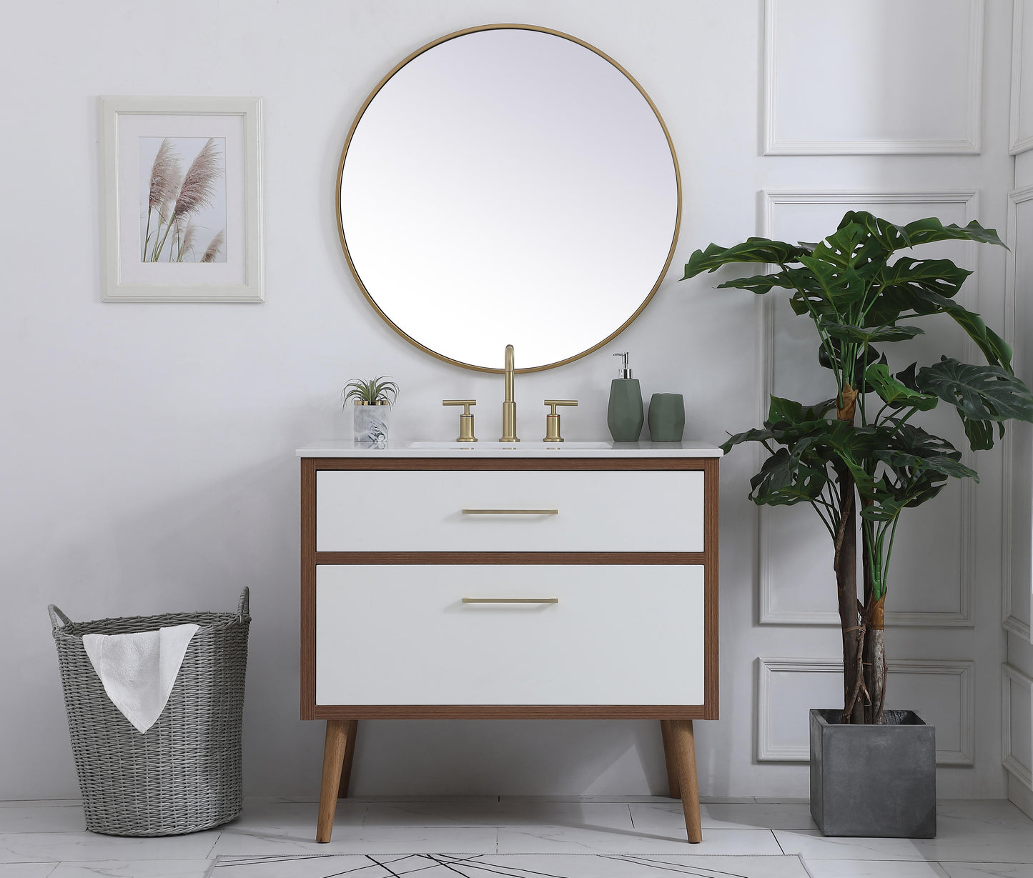 36 inch Bathroom Vanity in White - BC3303634WH