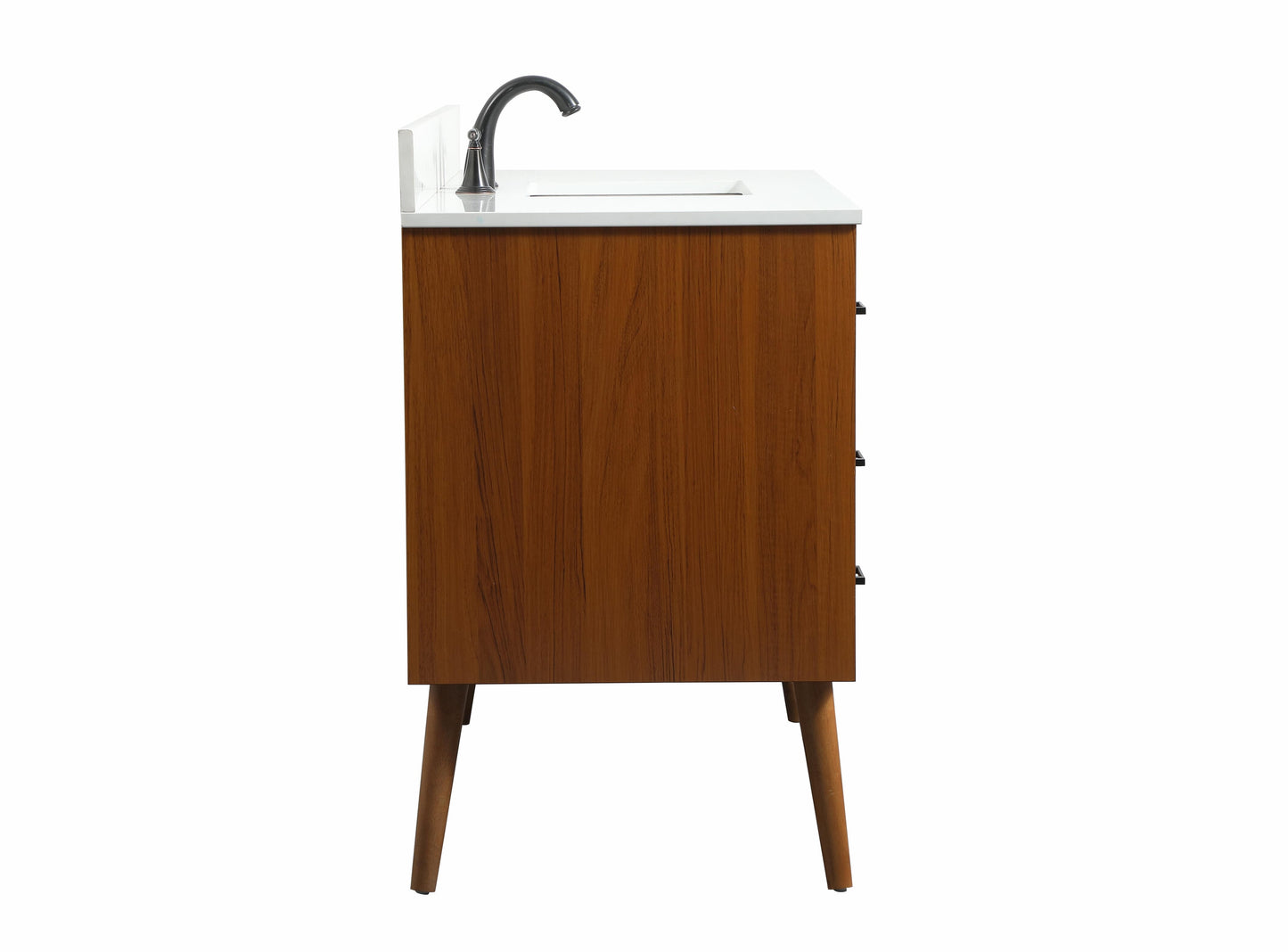 48 inch Single Bathroom Vanity in Teak with backsplash - BC3304834TK-BS