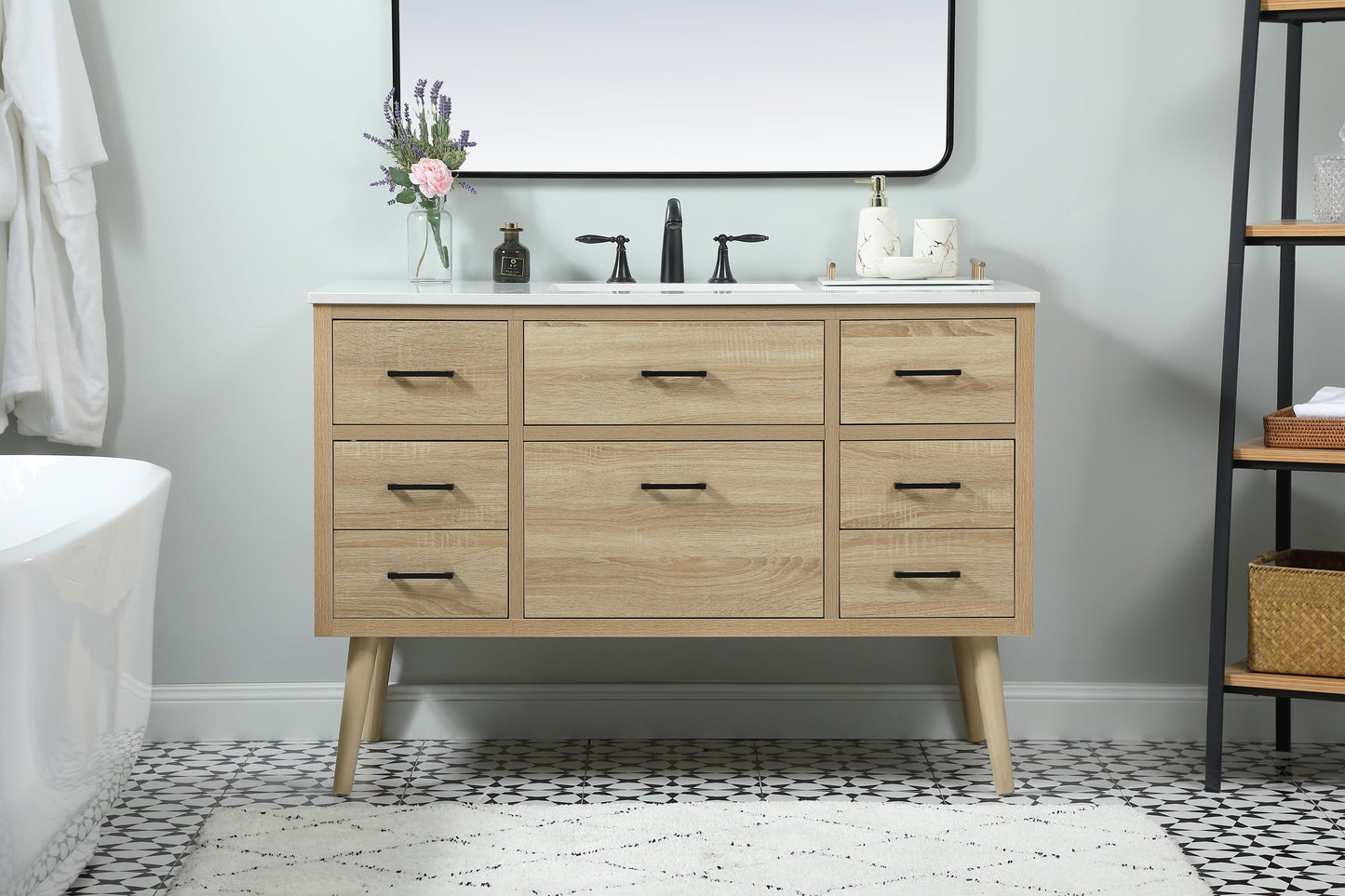 48 inch Single Bathroom Vanity in Mango Wood - BC3304834MW