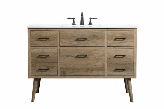 48 inch Single Bathroom Vanity in Natural Oak - BC3304834NT