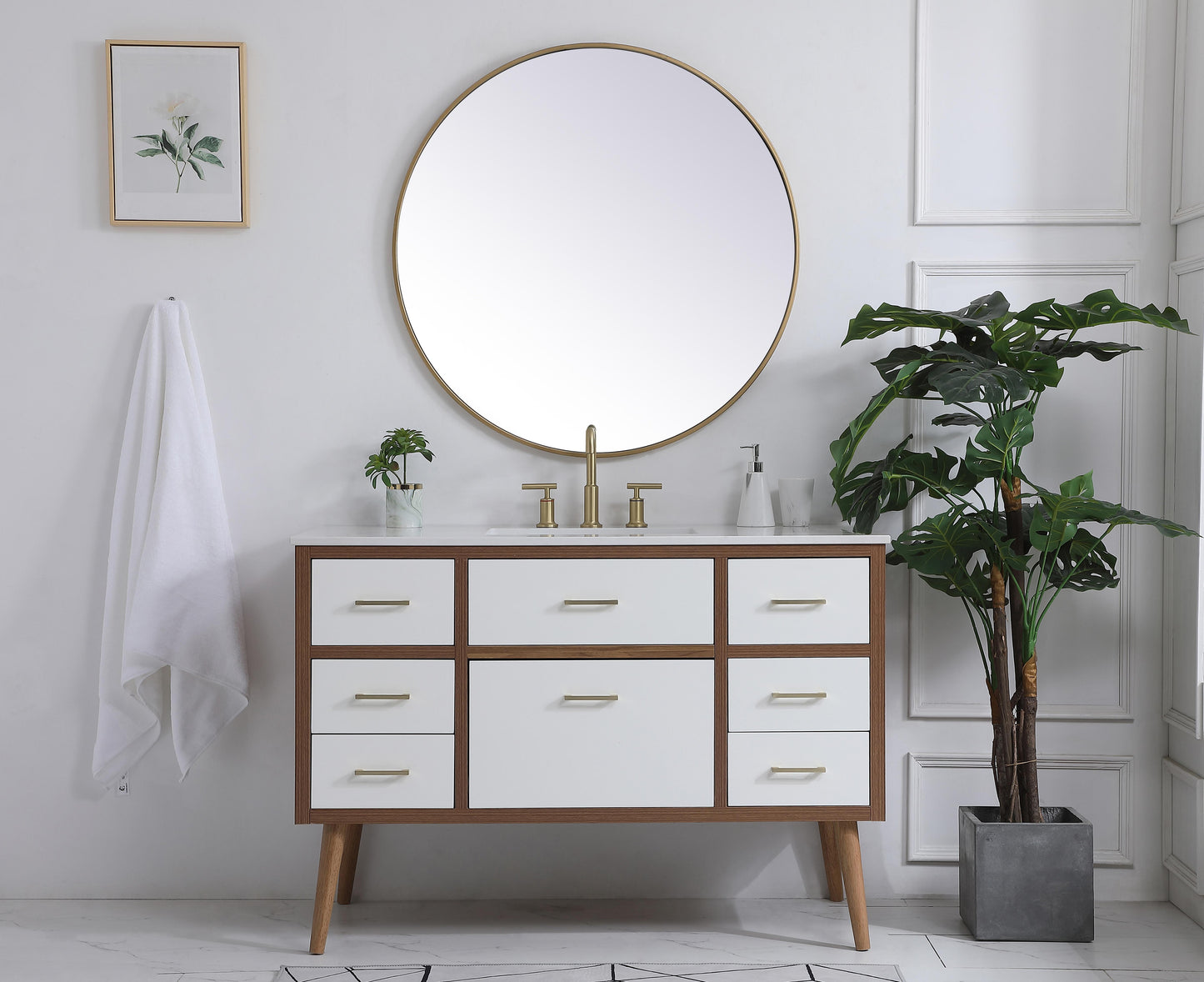 48 inch Bathroom Vanity in White - BC3304834WH