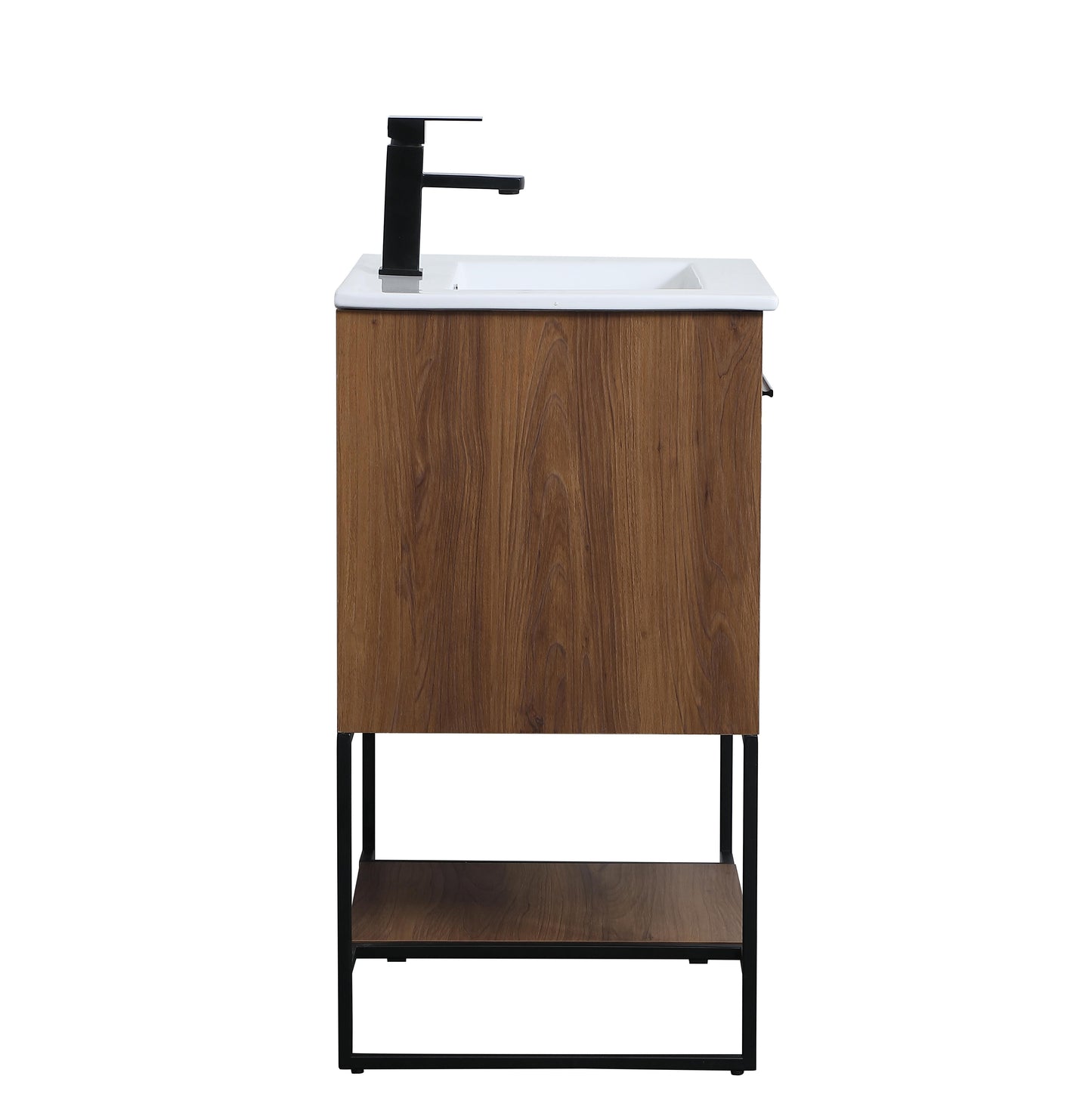 24 inch Single Bathroom Vanity in Walnut Brown - BC3402433WB