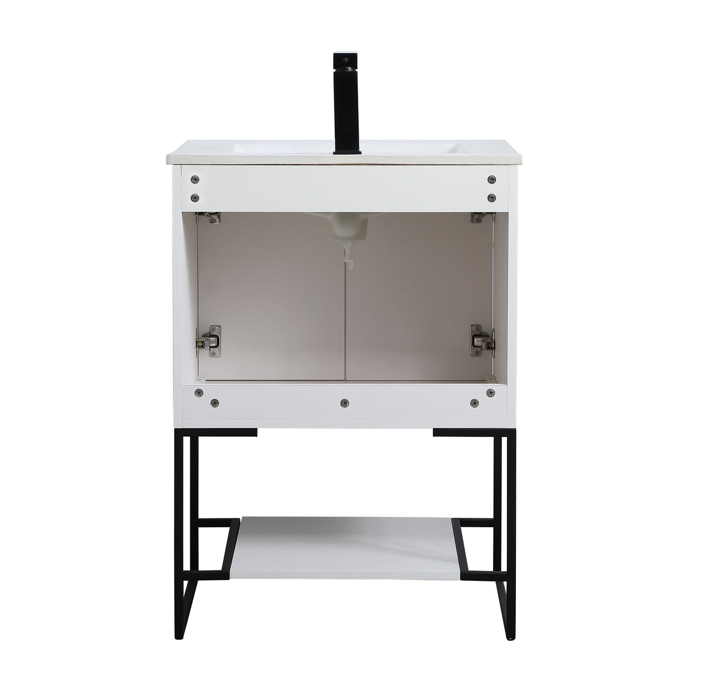 24 inch Single Bathroom Vanity in White - BC3402433WH