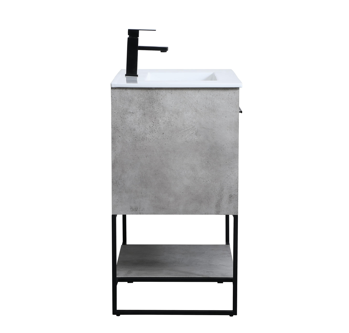 30 inch Single Bathroom Vanity in Concrete Grey - BC3403033CG