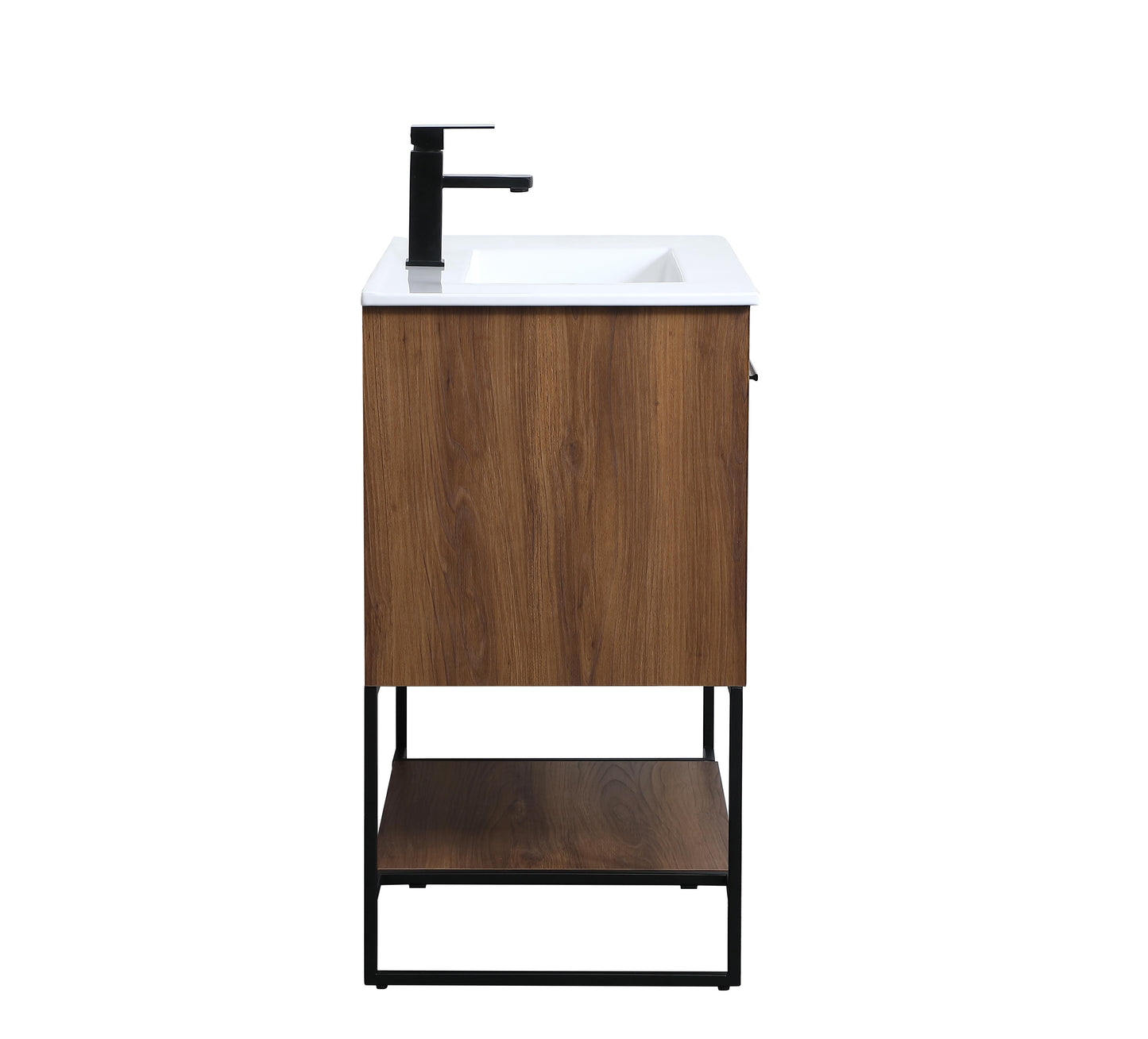 30 inch Single Bathroom Vanity in Walnut Brown - BC3403033WB