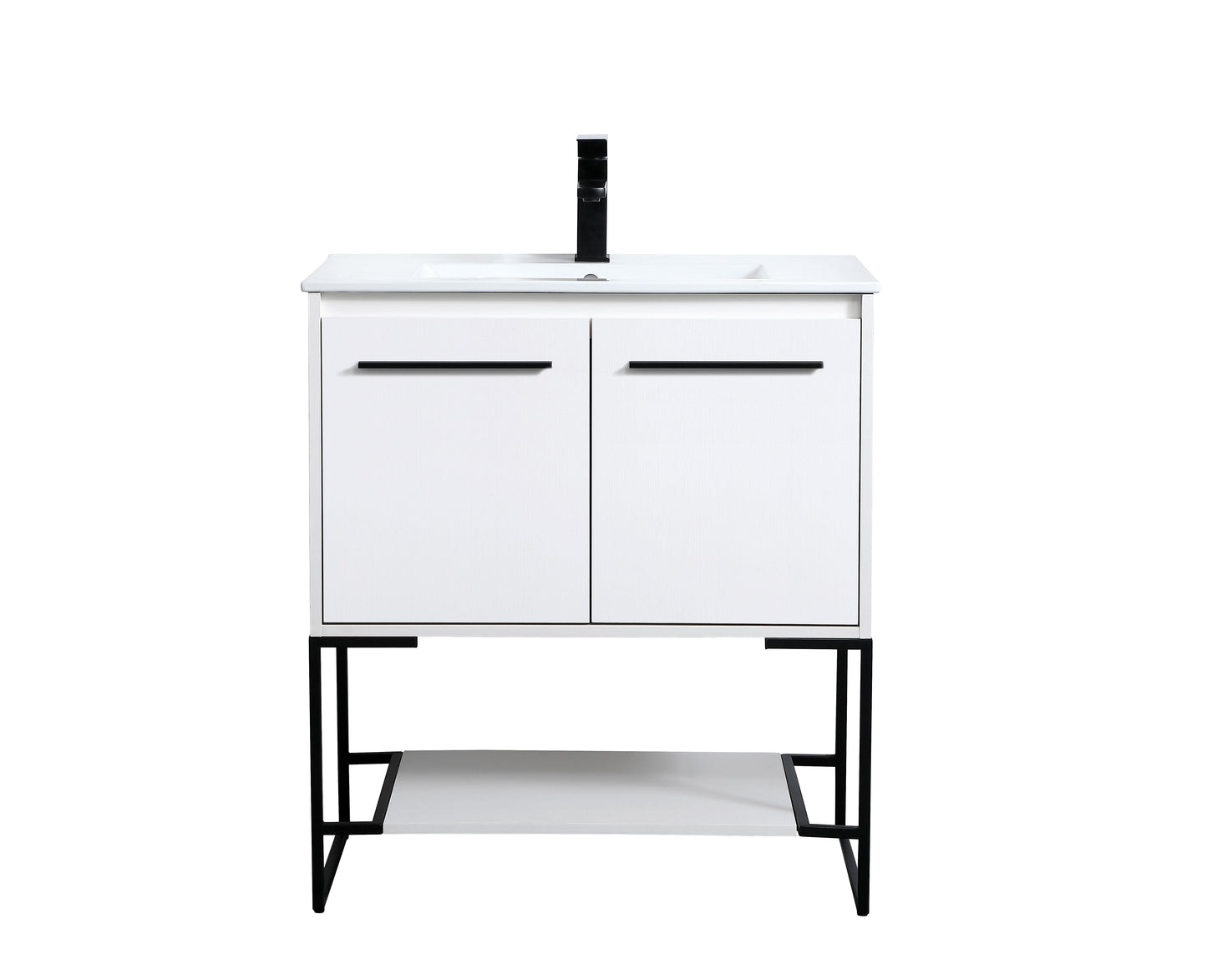 30 inch Single Bathroom Vanity in White - BC3403033WH