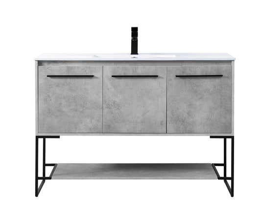 48 inch Single Bathroom Vanity in Concrete Grey - BC3404833CG