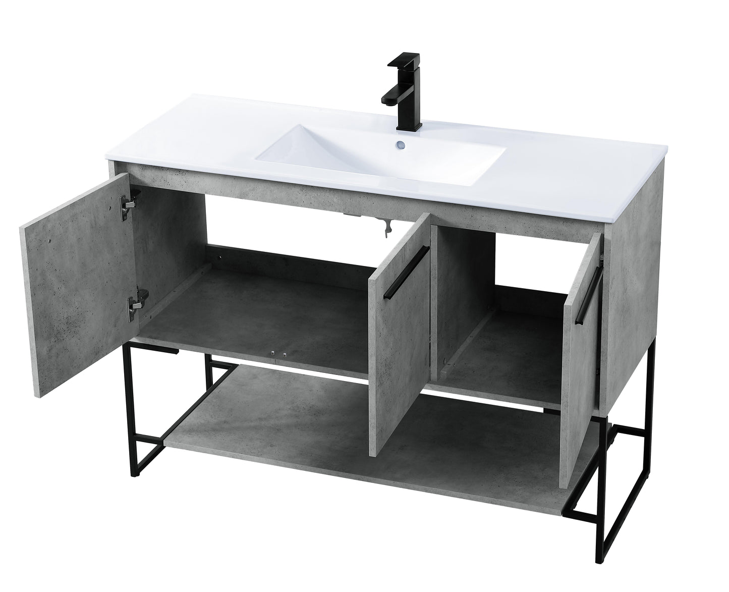 48 inch Single Bathroom Vanity in Concrete Grey - BC3404833CG