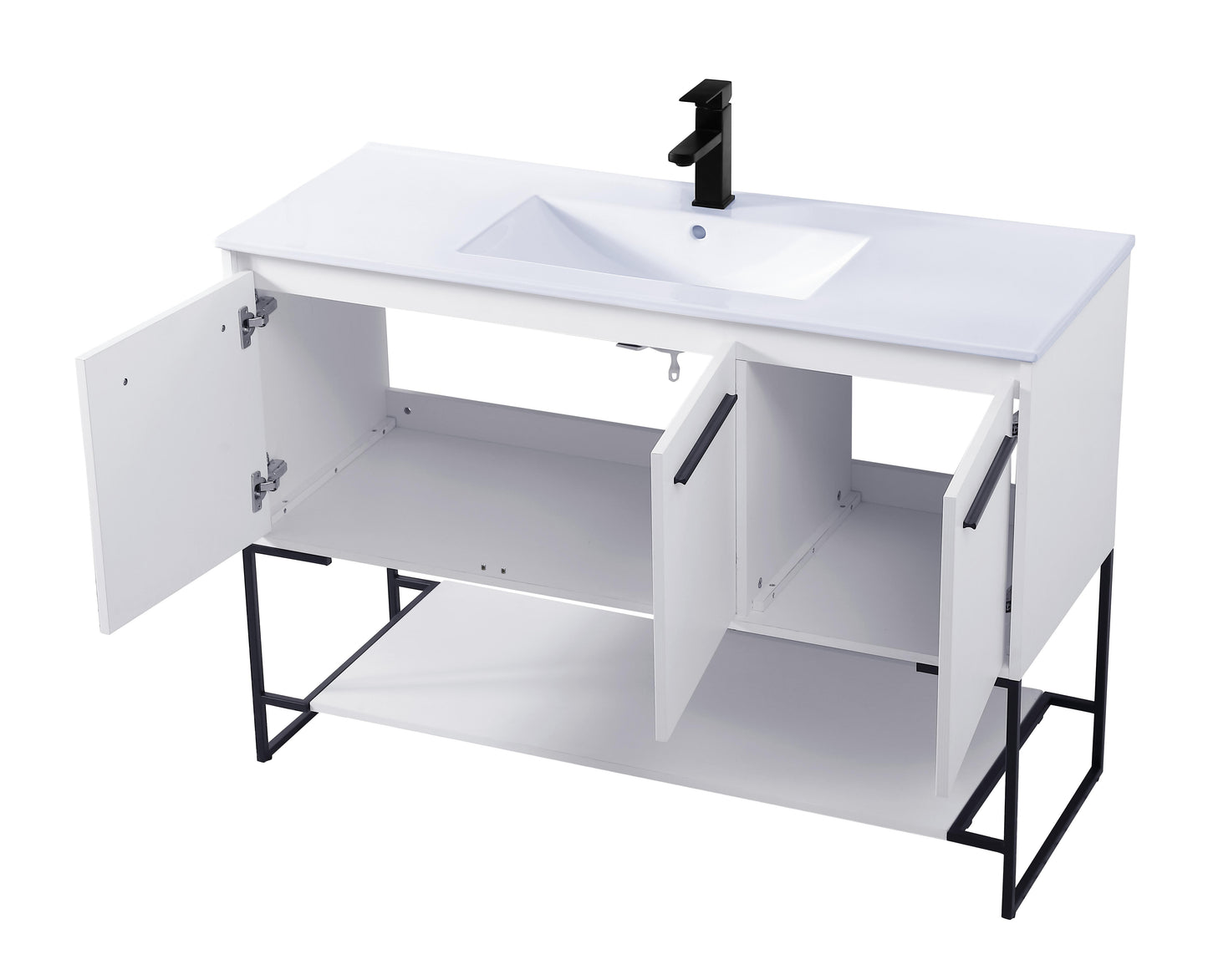 48 inch Single Bathroom Vanity in White - BC3404833WH